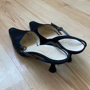 Cynthia Rowley kitten heels, black, size 7